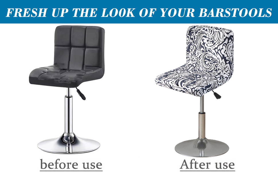 Bar Stool Covers with Backs,4 Pack Stretch Bar Stool Chair