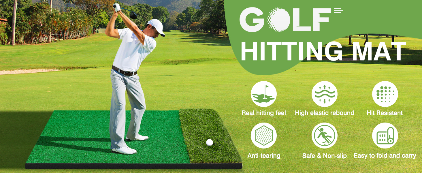 Golf Mat, Golf Hitting Mat Artificial DualTurf Golf