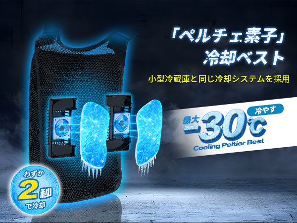 [KLIFE] ペルチェ ベスト 空調ファン付き バッテリーセット Amazon.co.jp: [KLIFE] ペルチェ ベスト 空調ファン付き