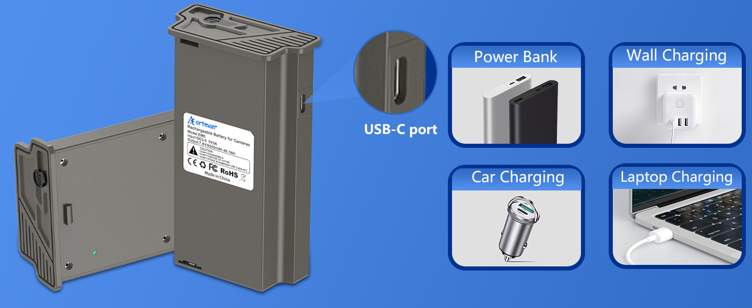 Artman Hunting Camera Rechargeable Lipo Lithium Battery