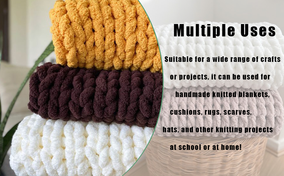 Black Bulky Chenille Yarn for Hand Knitting Blankets (30 Yards, 8.8 Ounces Each) 3eacc019 5f20 476b Ba96 000d171130ec. CR0,0,970,600 PT0 SX970 V1