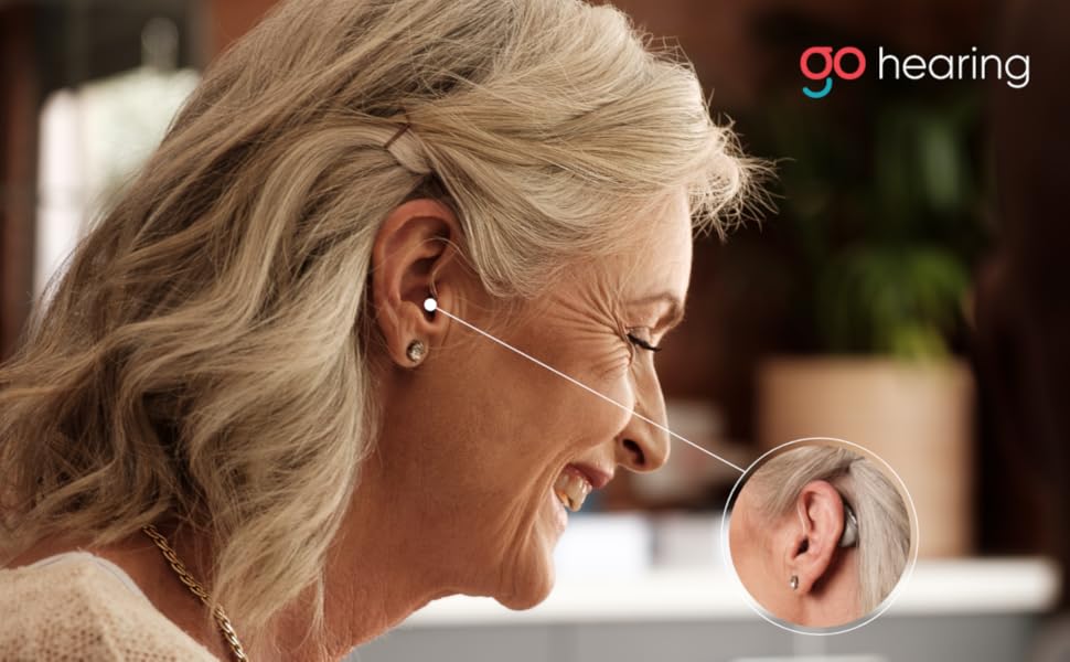Go Ultra OTC Hearing Aids for Seniors and Adults, Behind