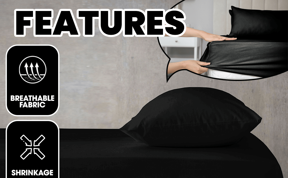 Super Soft King Size Fitted Sheets, Luxury Polyester 25 CM Deep Fitted