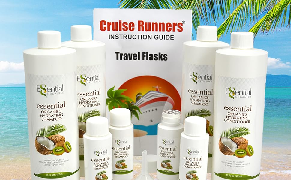 CRUISE RUNNERS Fake Shampoo Conditioner Flask Kit For