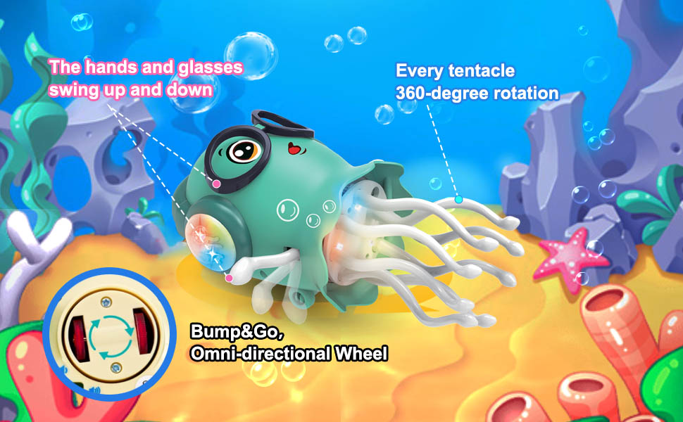 dancing jellydancer baby toy magic crawling jellydancer tummy time toy 3 Year Old Girl Kids Boy