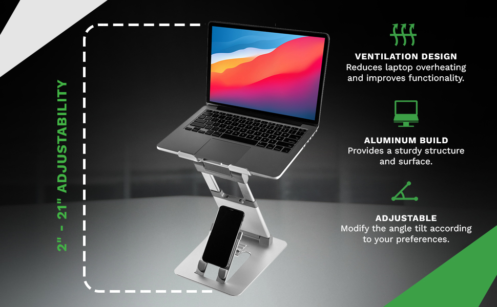 obVus Solutions minder HeightAdjustable Laptop Tower