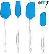 M KITCHEN WORLD Silicone Spatula for Cooking 4 Pieces - Rubber Spatulas Heat Resistant, Baking Sp...