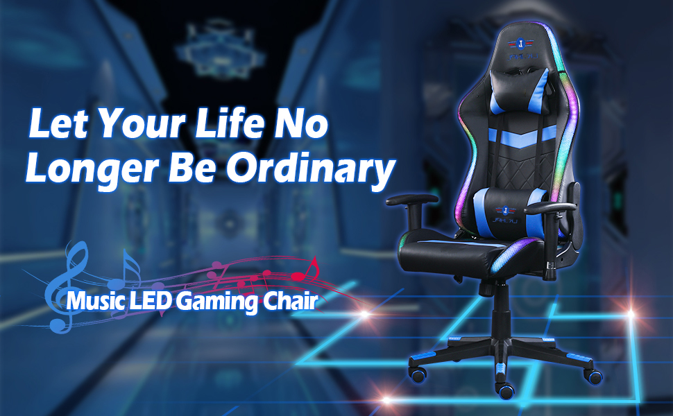 UHGFIMP Gaming Chair High Back with RGB LED Lights and