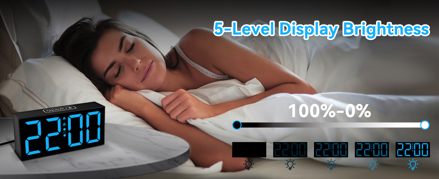 Netzu Loud Alarm Clock for Heavy Sleepers Adults, Large