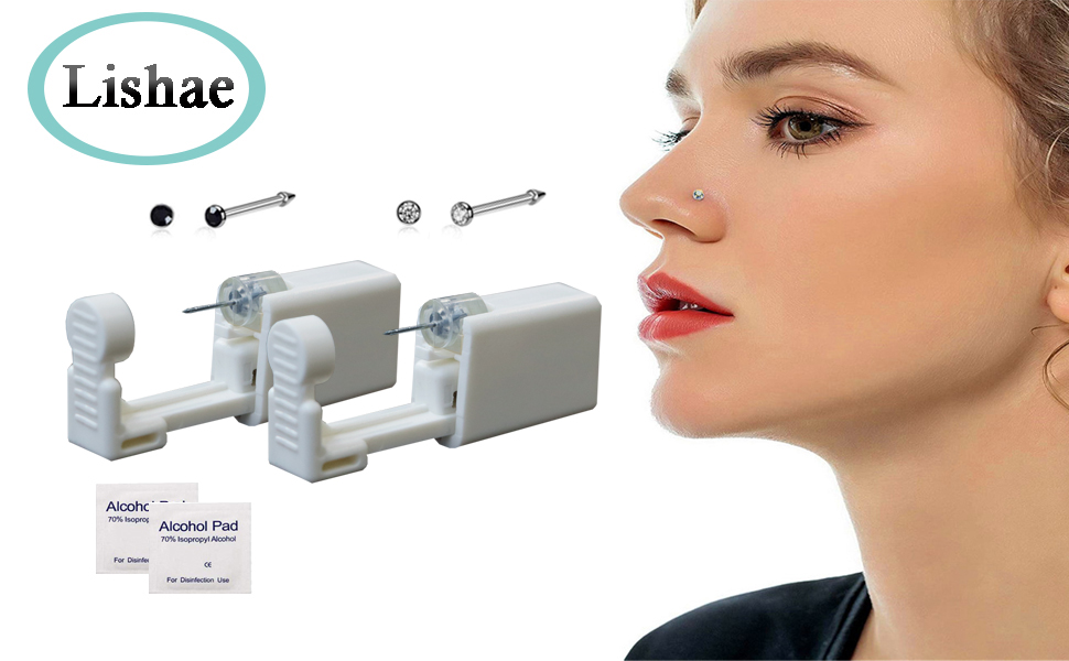 Lishae 20G Self Nose Piercing Kit Disposable Nose