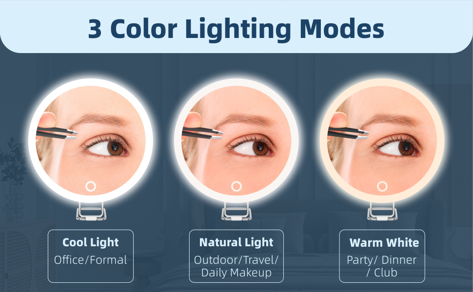 20X Magnifying Mirror with Light, Lighted Magnifying