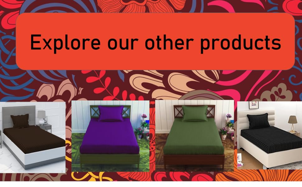 Buy Soniasaa 356 TC Combo Pack of 2 Single Sized (90x60) Satin Striped