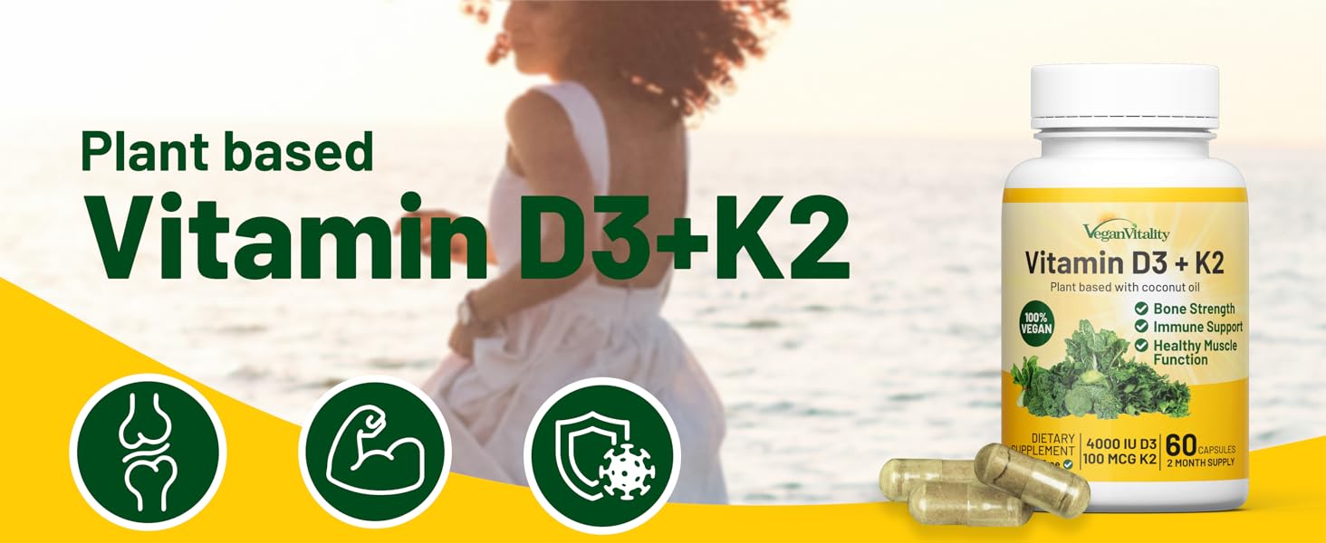 woman vitamin 4000 iu supplement softgels vegan health conscious plant based combination coconut oil