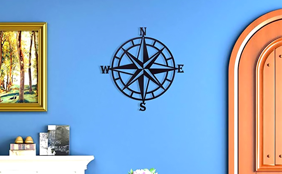 Metal Nautical Compass Wall Art Wall Collection Hanging Wall Décor Wall