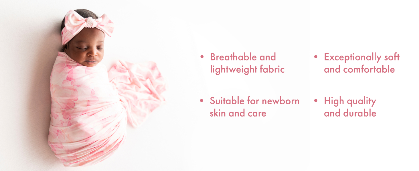 swaddle baby blanket newborn blankets girl set boy muslin wrap bamboo swaddles robe headband hat