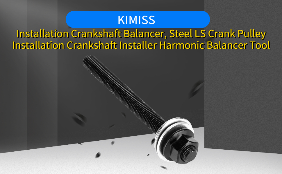 KIMISS Installation Crankshaft Balancer, Steel LS Crank Pulley