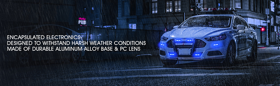 Emergency Warning Caution Hazard Construction Surface Mount Flash Strobe Light For Truck Vehicles