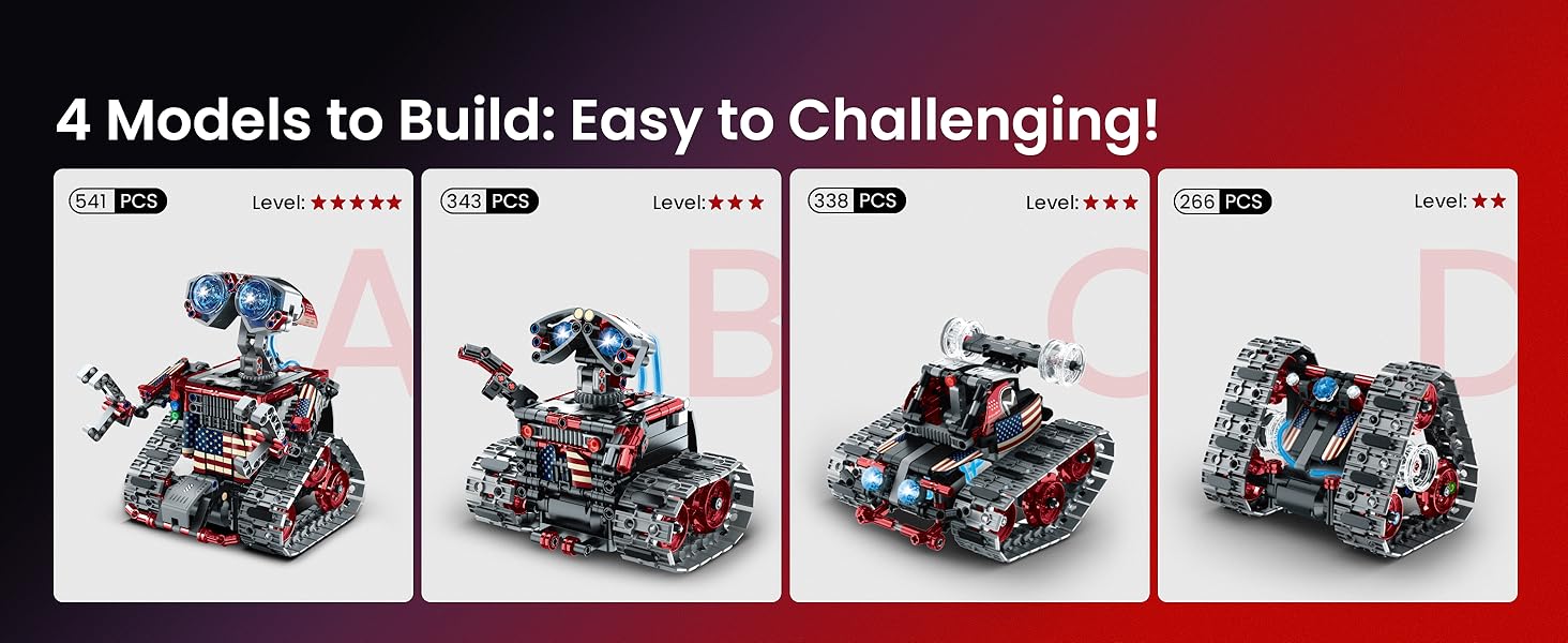 builder older rechargeable coding models assemble 15 bot movable treads 7-11 battery play