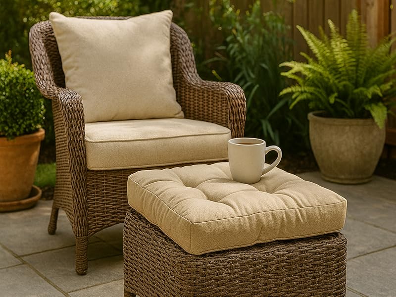 Amazon.com: Cushion Source Tufted Ottoman Cushions, 24