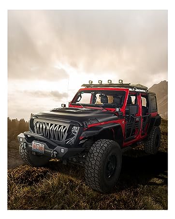 Hooke Road bumper grille roof rack side steps for jeep wrangler