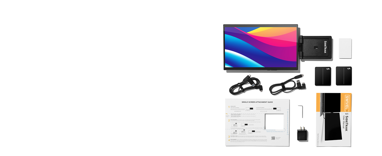 SideTrak Swivel Pro Touch (2024) - everything in the box of the SideTrak Swivel Pro 
