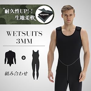 Amazon | MORGEN SKY ウェットスーツ メンズ 3mm シーガル