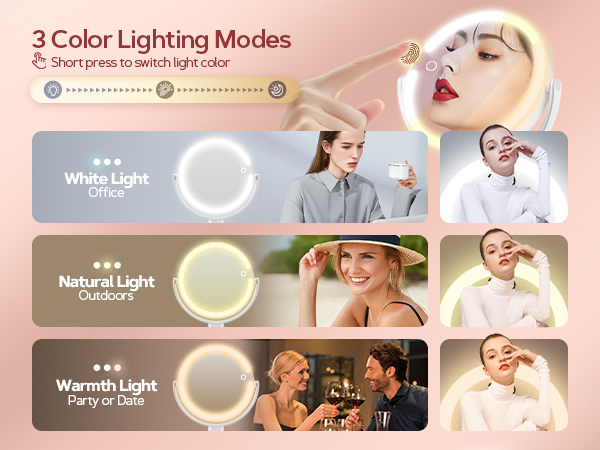 lit magnifying mirror