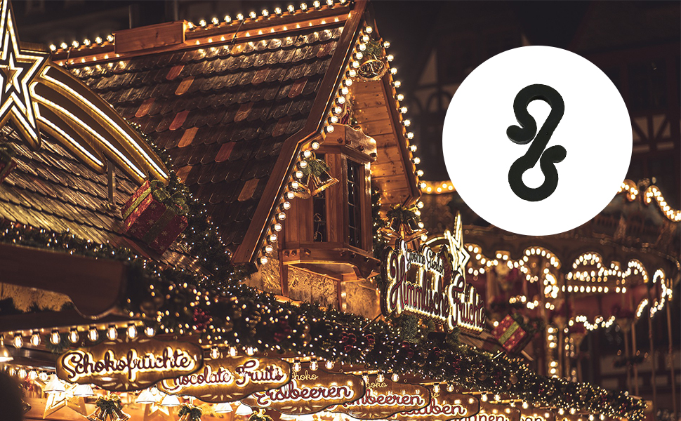 Cfythyab 50PCS Black Mini Gutter Hanging Hooks for Christmas Light Xmas