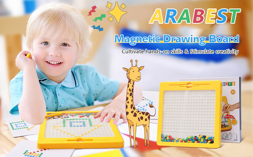 Arabest Drawing Board, Large Doodle Board with Pen