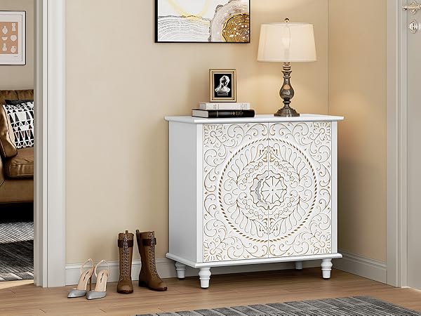 Amazon.com: ARTPOWER Accent Cabinet with 2 Doors, Decorative