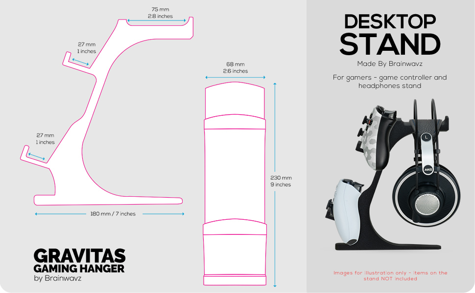 The Gravitas - game controller and headset stand for gamers