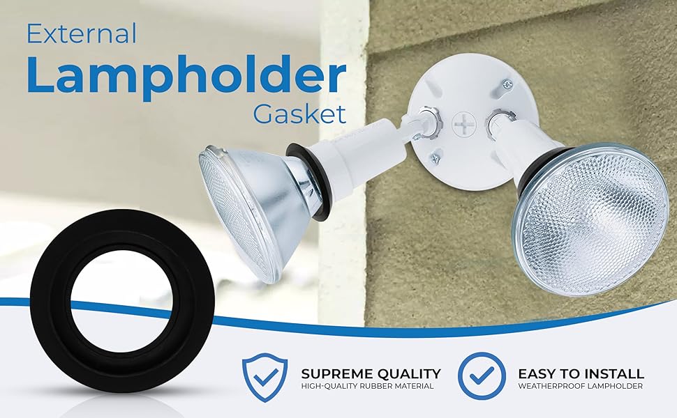OhLectric External Lampholder Gasket, Round Weatherproof Gasket for PAR