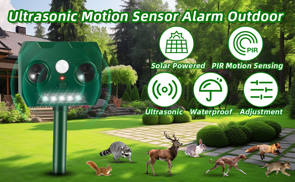 2 Pack Cat Deterrent for Yard, Indoor & Outdoor Ultrasonic