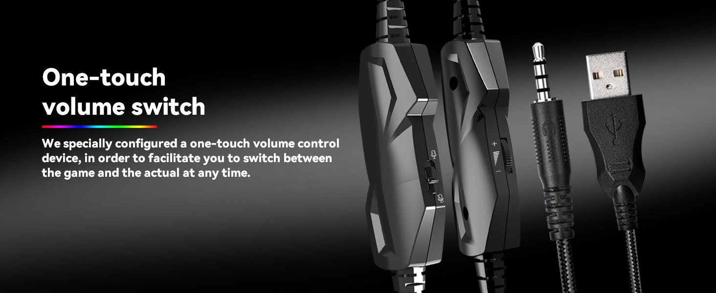 PS5 Headset with One-Touch Volume Switch