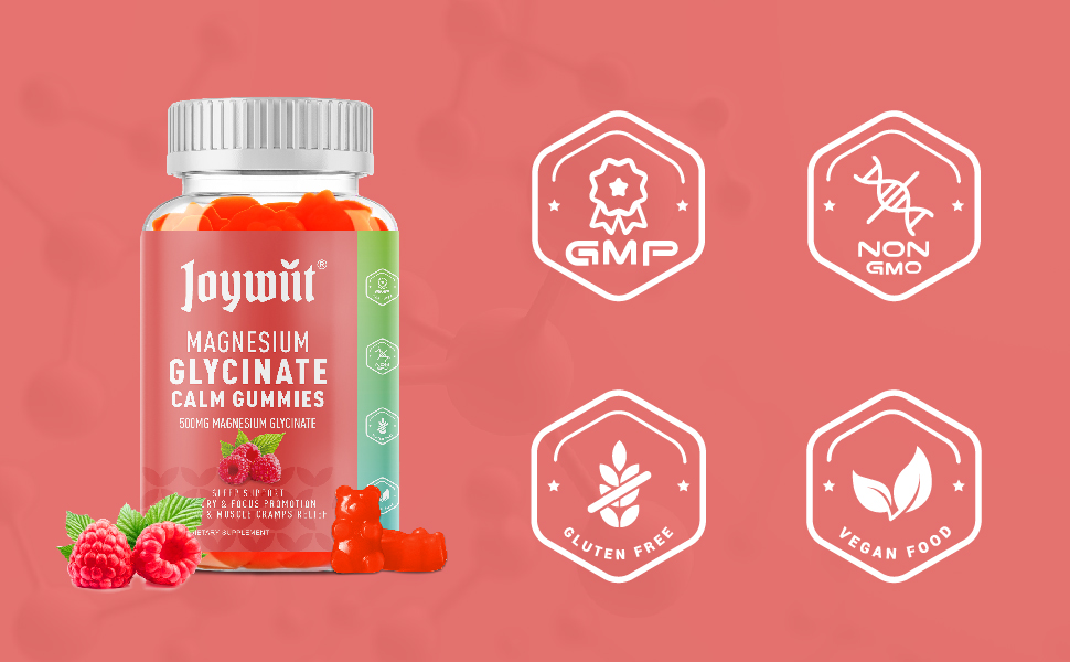 Magnesium Glycinate 500mg with Threonate 200mg for Adults & Kids, Magnesium Gummies