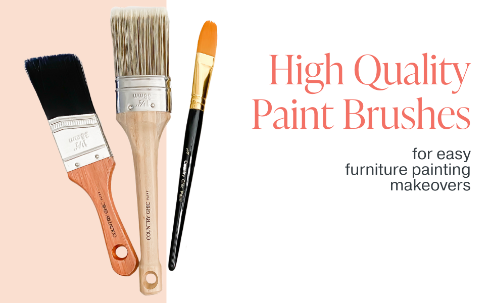 High quality synthetic bristle paint brushes for furniture painting by Country Chic Paint