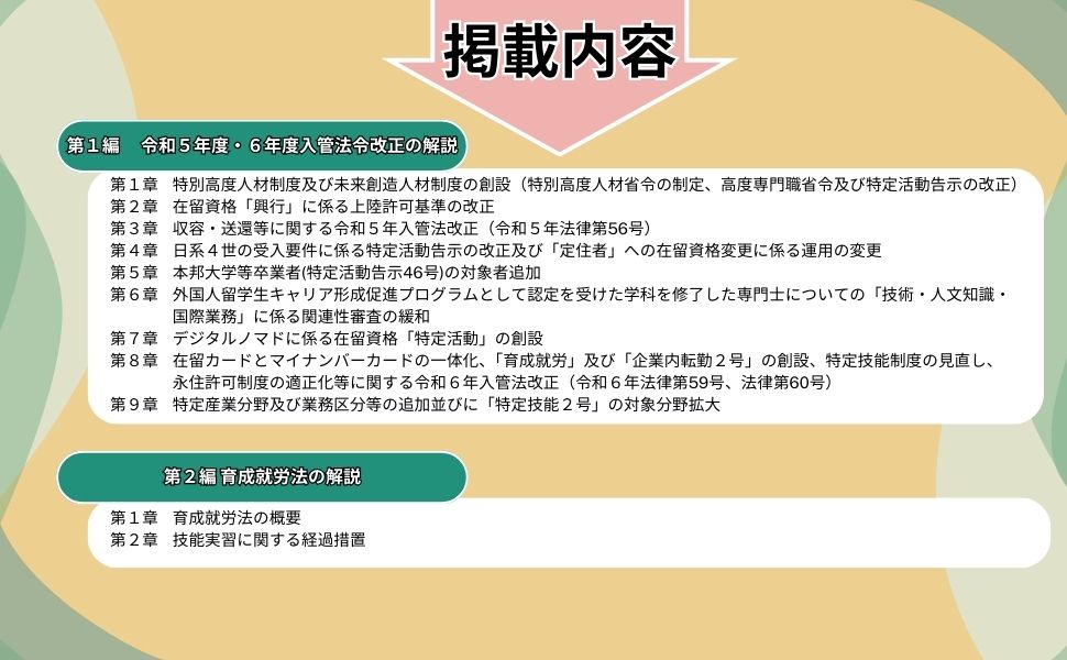 令和5年度・6年度入管法令改正及び育成就労法の解説－特別高度