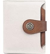 CLUCI Small Wallets for Women RFID Blocking Leather Trifold Compact Credit Card Holder with ID Wi...