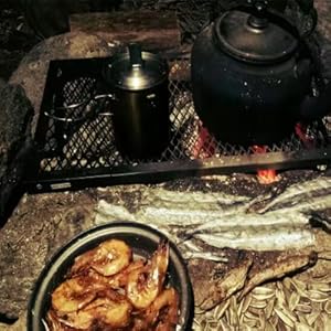 fireplace rack folding campfire grate grill