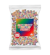 Rainbow Cylinder Shaped Candy Twists - 2 Pounds - Fruit Flavored