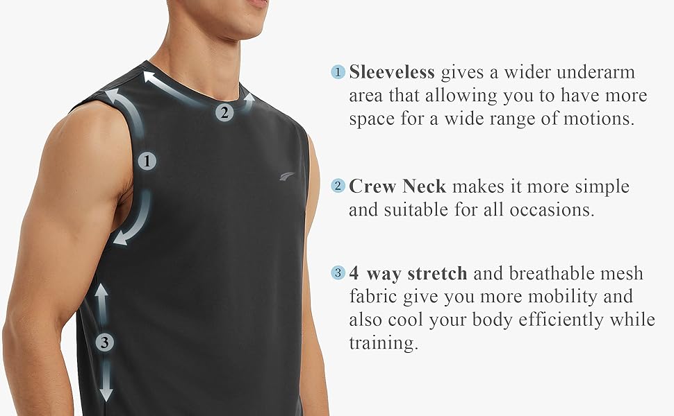 sleeveless shirts for men