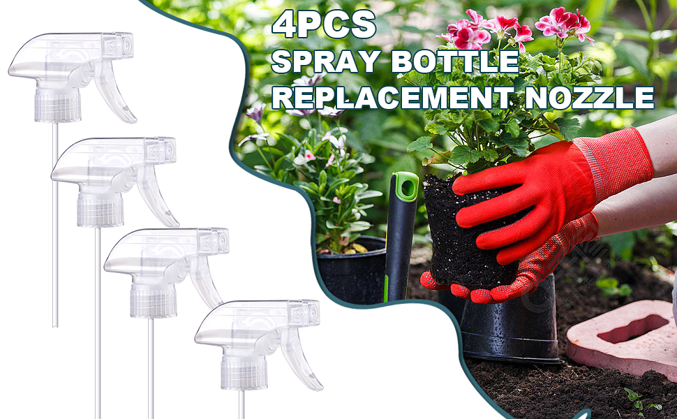 Hethyo Spray Bottle Nozzles Plastic Heavy Duty Stream