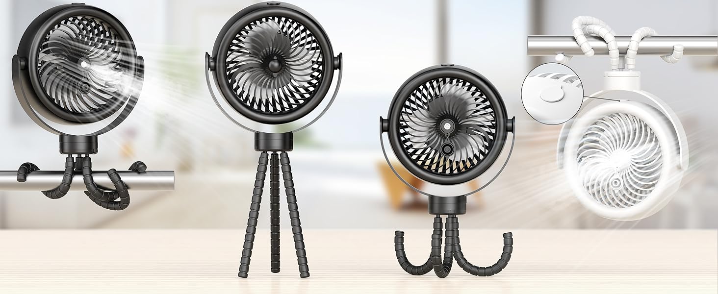 stroller fan portable fan stroller fan clip on for baby misting fan misting fans for outside fan