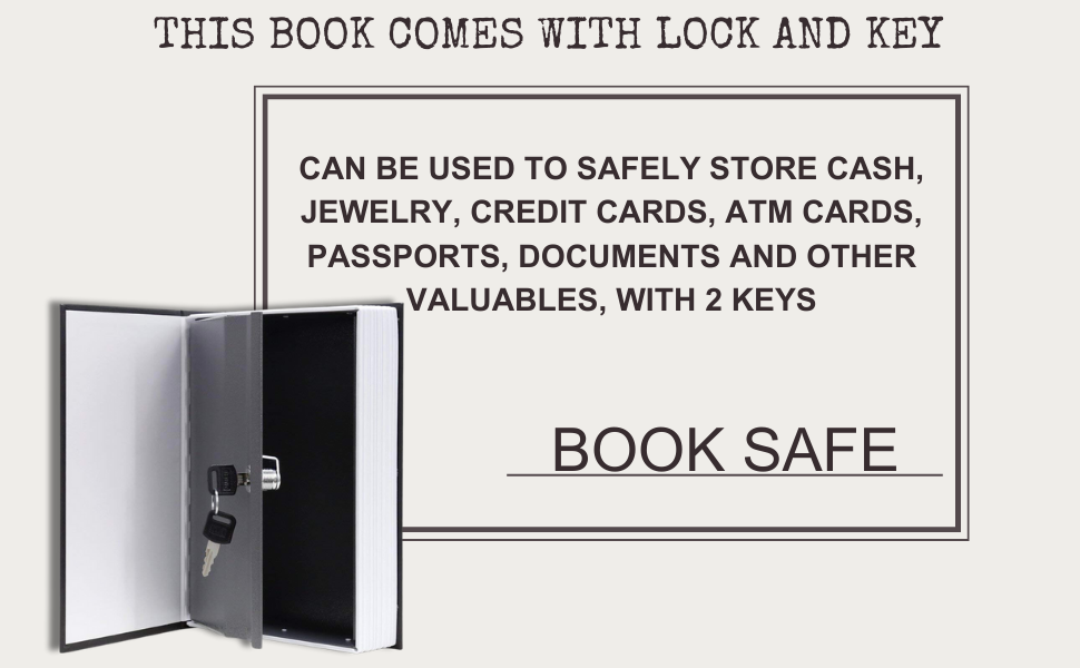 BOOK SAFE WITH LOCK & KEY
