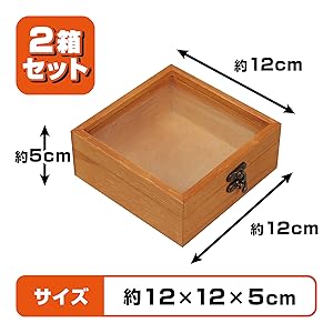 Amazon.co.jp: Felimoa 木箱 ディスプレイケース ガラス蓋付き