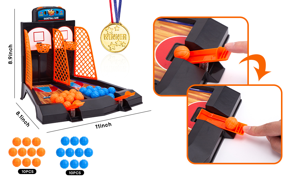 3 otters Basketball Shooting Game, 29PCS Tabletop Mini