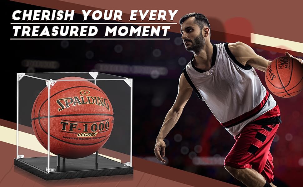 signed basketball display case