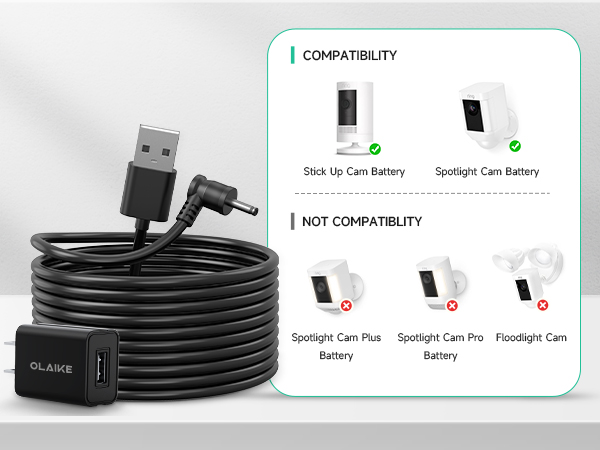Amazon.com: OLAIKE Indoor/Outdoor Power Adapter for Ring