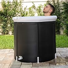 Male enjoying recovery at the bath tub