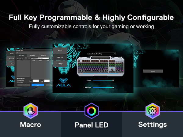 custom programmable keyboard with macro keys professor driver